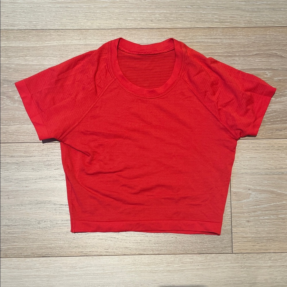 Lululemon Athletica Red Crop Top